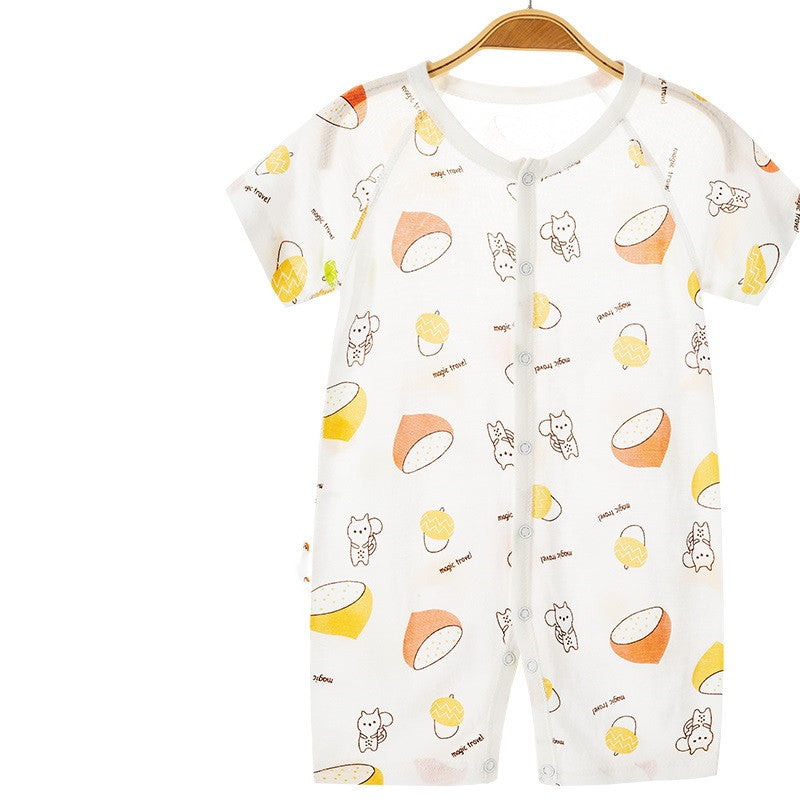 Summer thin long-sleeved newborn baby romper