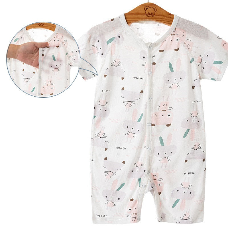 Summer thin long-sleeved newborn baby romper