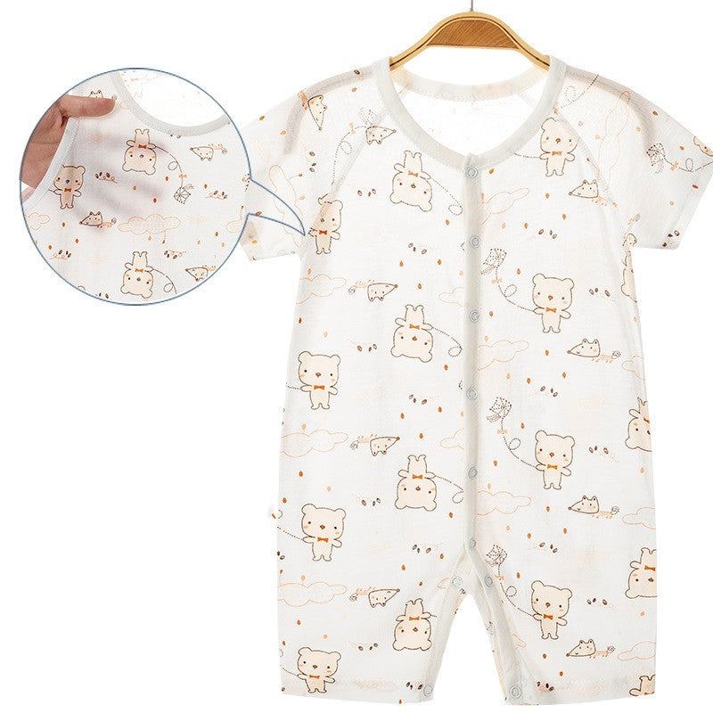 Summer thin long-sleeved newborn baby romper