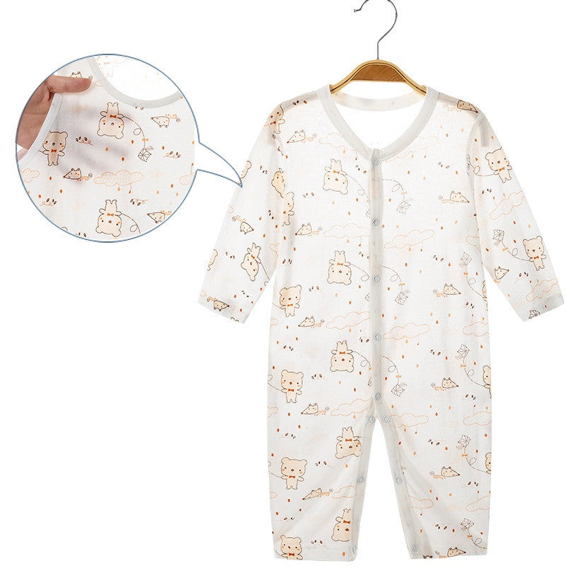Summer thin long-sleeved newborn baby romper
