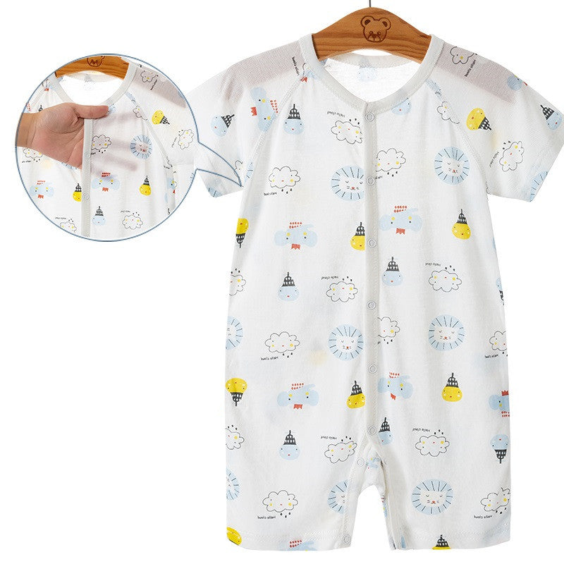 Summer thin long-sleeved newborn baby romper