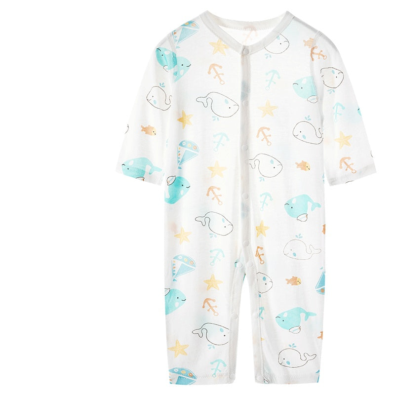 Summer thin long-sleeved newborn baby romper