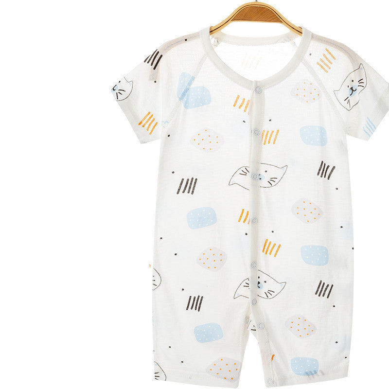 Summer thin long-sleeved newborn baby romper