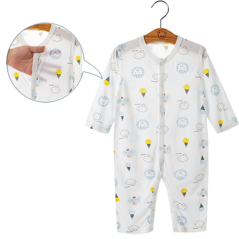 Summer thin long-sleeved newborn baby romper