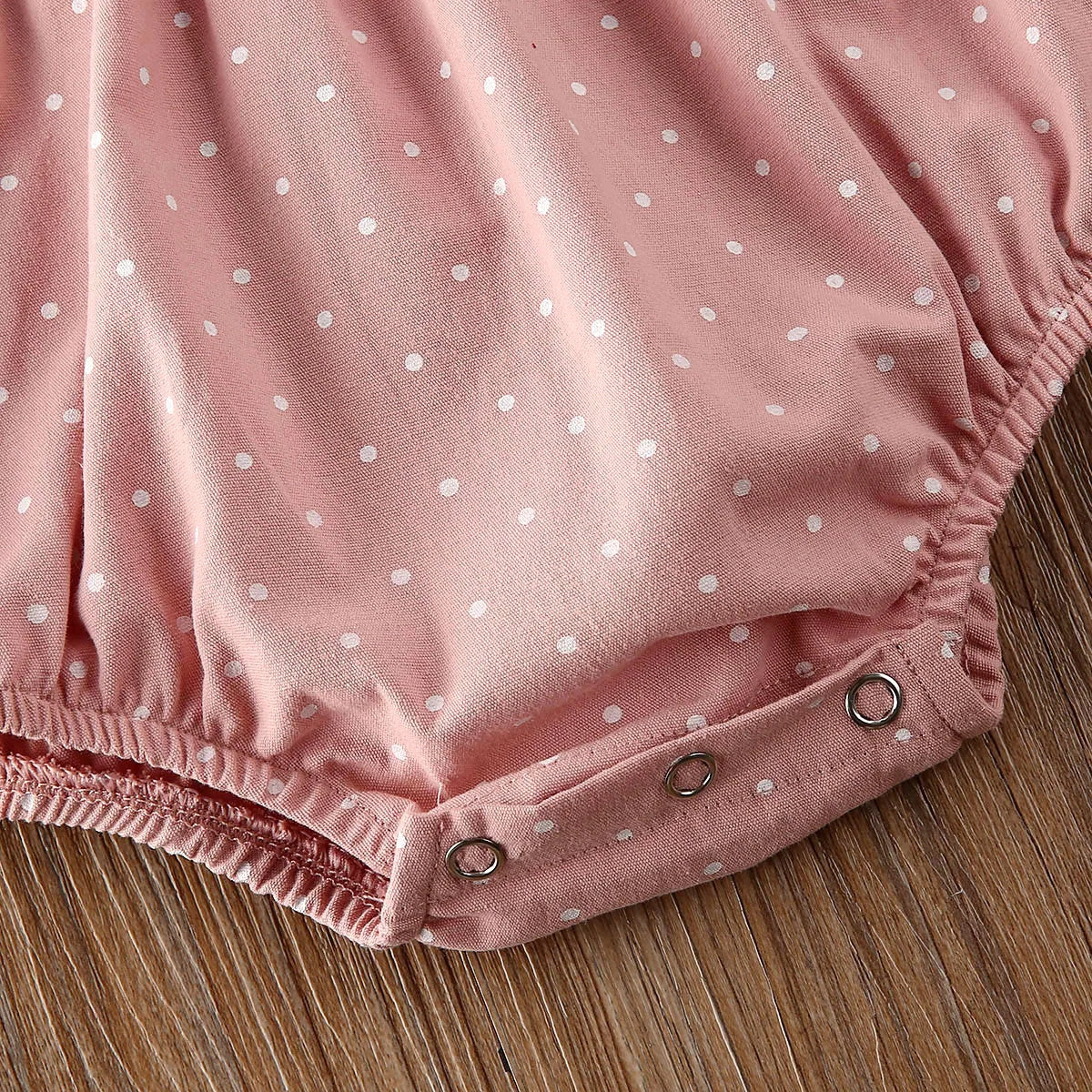 Polka Dot Long-sleeved Jumpsuit Newborn Ruffled Romper