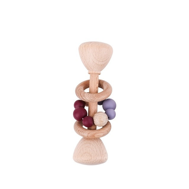 1PC Baby Teether Toys Beech Wooden Rattle Wood Teething Rode