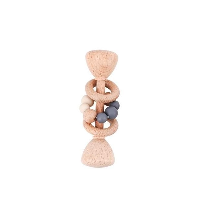 1PC Baby Teether Toys Beech Wooden Rattle Wood Teething Rode