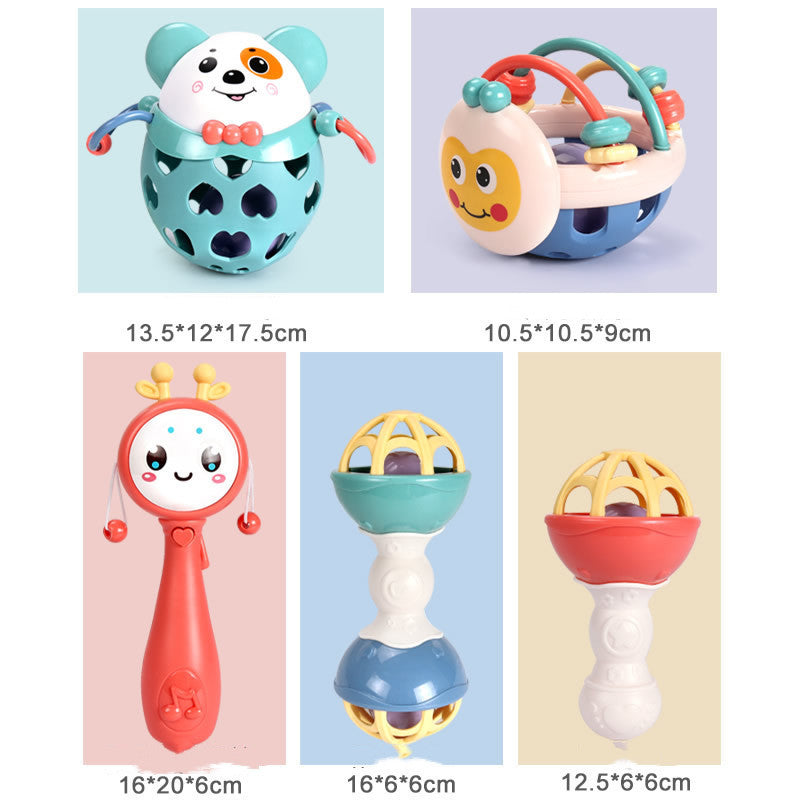 Teether Molar Ball, Rattle, Chews Baby Toy