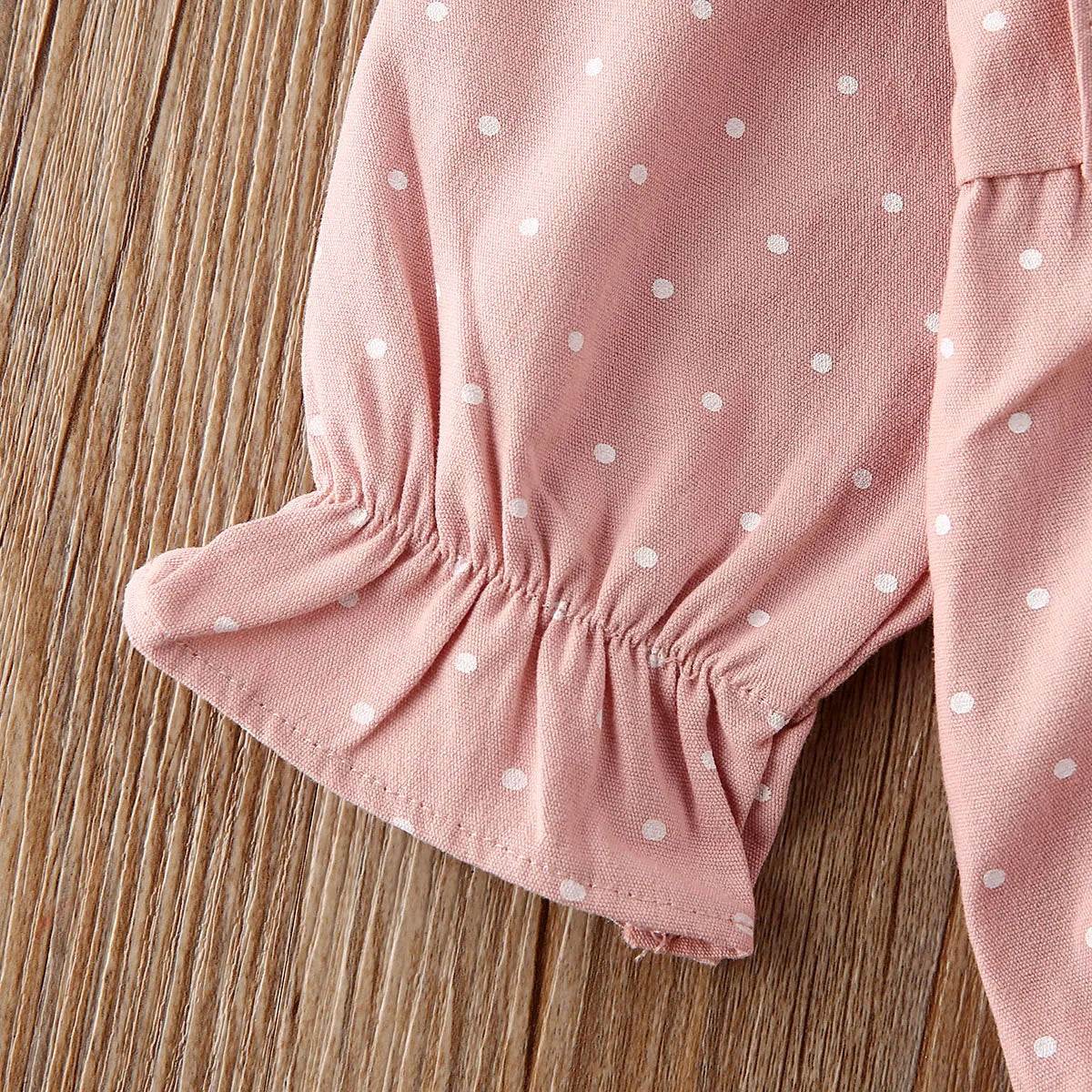 Polka Dot Long-sleeved Jumpsuit Newborn Ruffled Romper