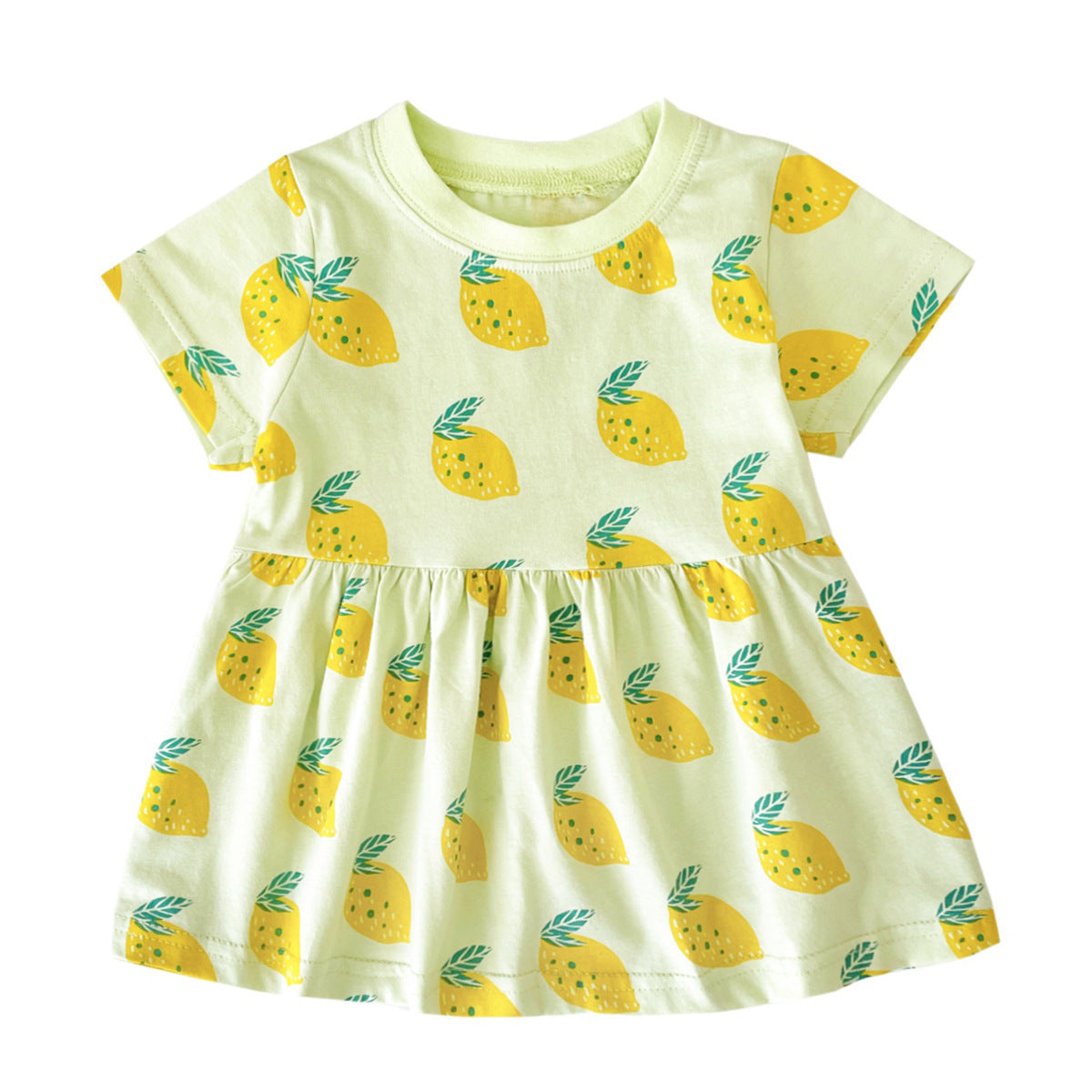 Pure Cotton Western Style Baby Clothes Fruit Girl Dress