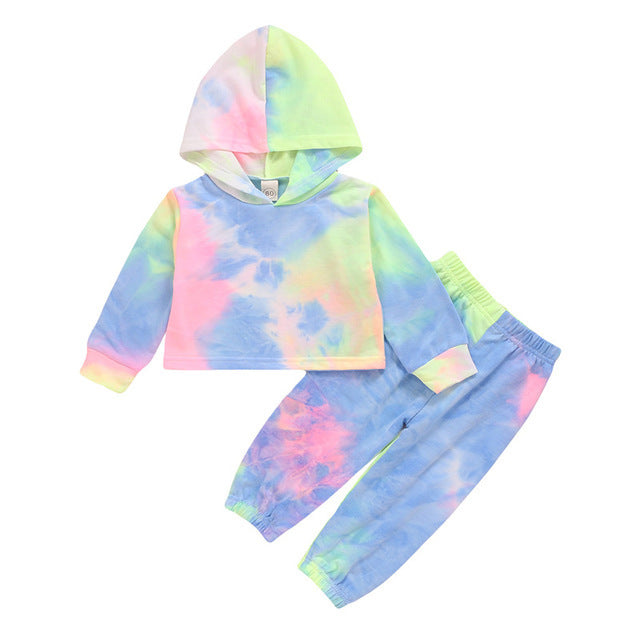 Autumn Newborn Baby Boy Girls Clothes Long Sleeve Tie Dye