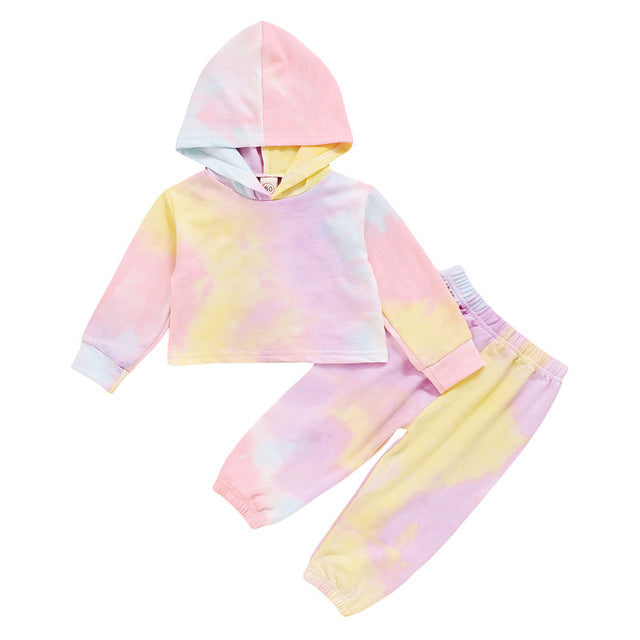 Autumn Newborn Baby Boy Girls Clothes Long Sleeve Tie Dye