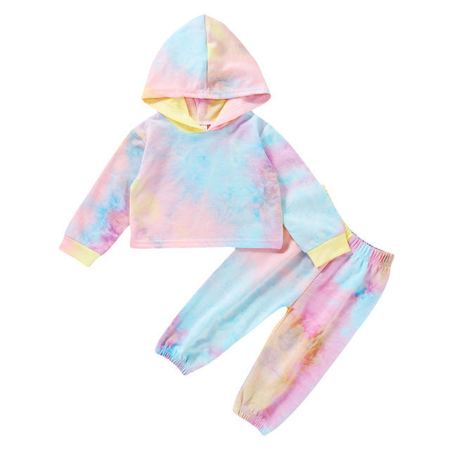 Autumn Newborn Baby Boy Girls Clothes Long Sleeve Tie Dye