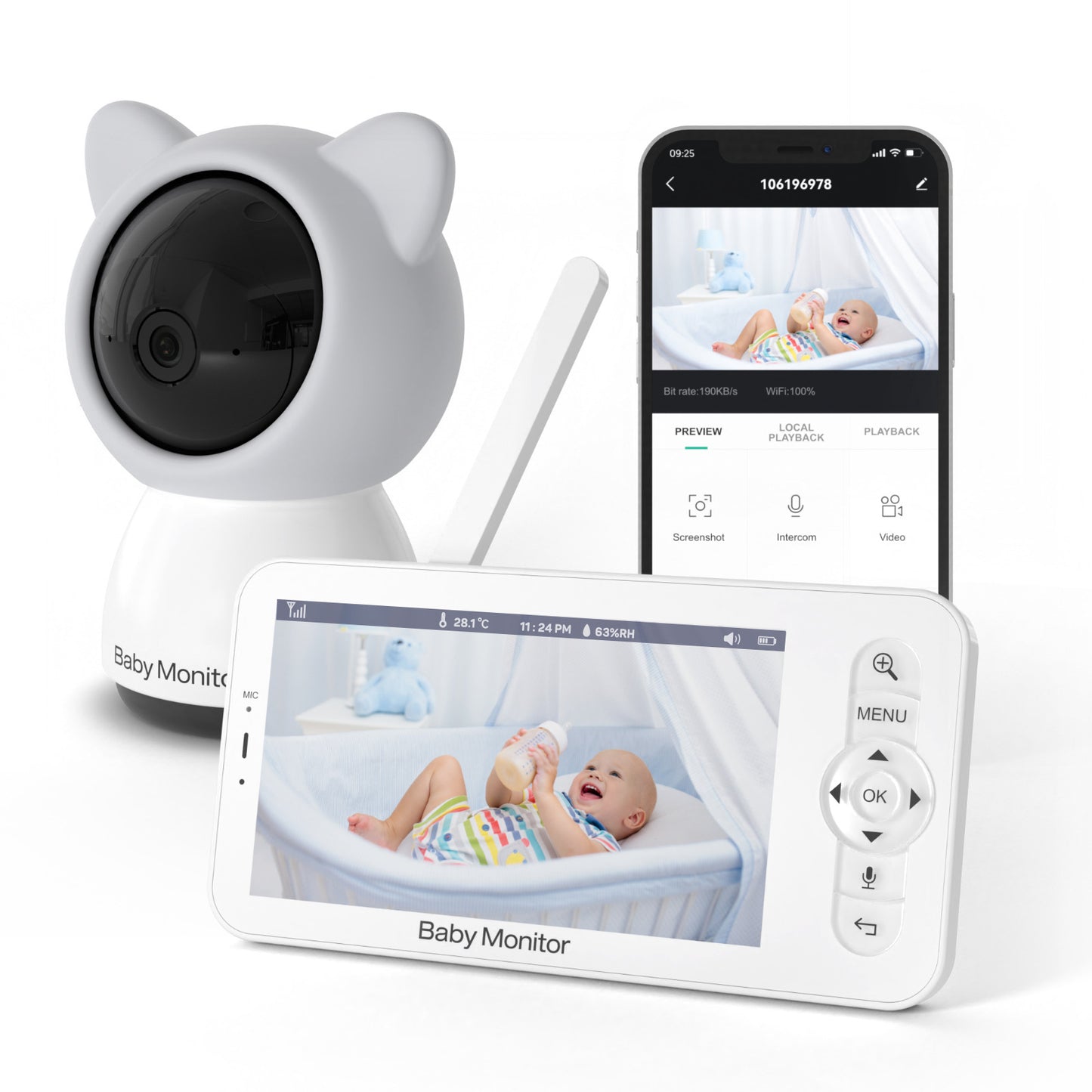 5-inch 1080p Baby Monitor Monitor