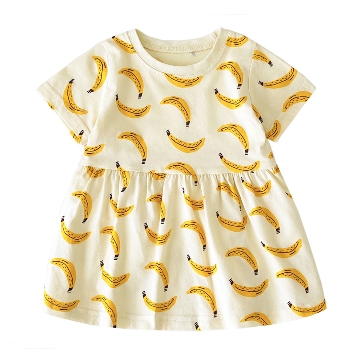 Pure Cotton Western Style Baby Clothes Fruit Girl Dress