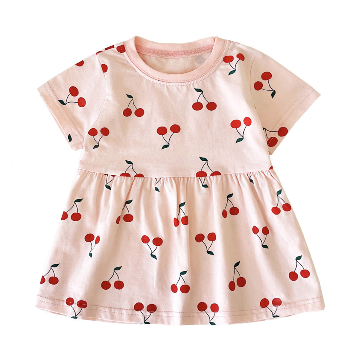 Pure Cotton Western Style Baby Clothes Fruit Girl Dress